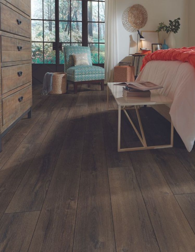 dark LVP floors in a Simi Valley bedroom